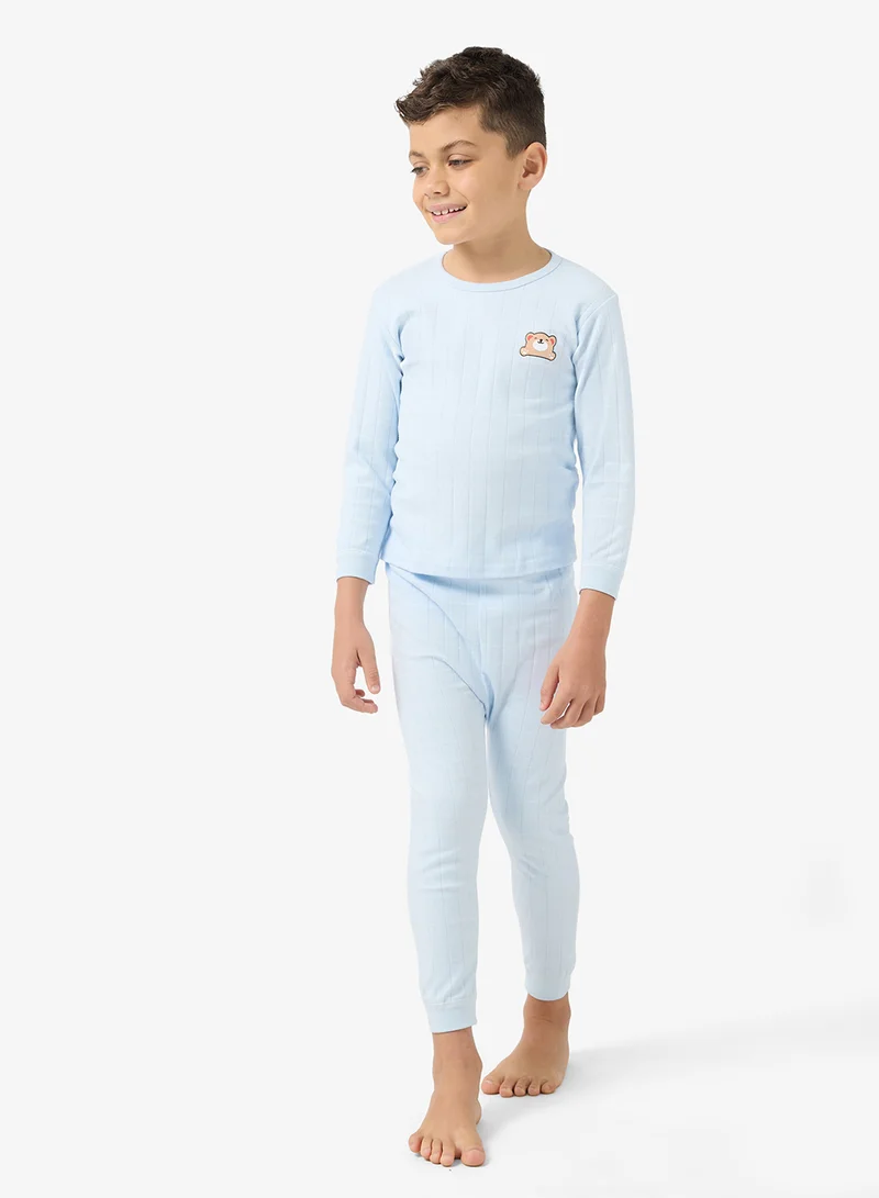 Pinata  Cute Bear Print Long Sleeve Pyjamas for Men | Best Price UAE